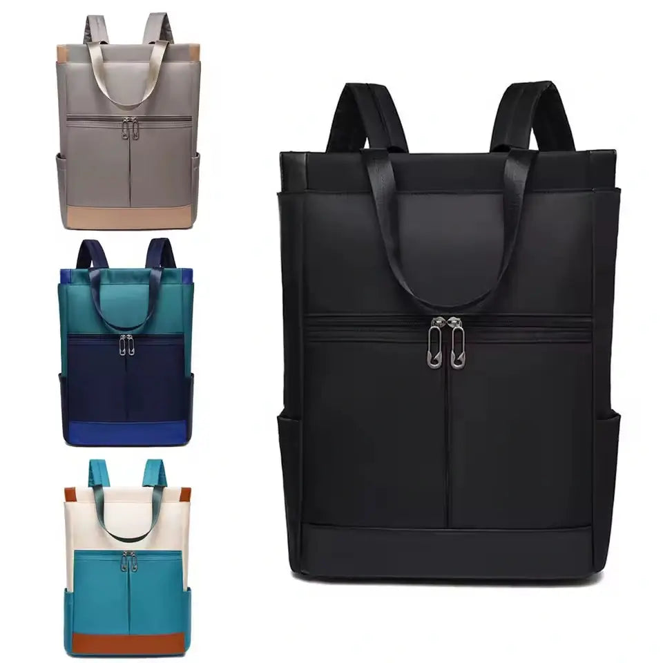 Damen Rucksack große Kapazität – vier Farben: Multicolor, Schwarz, Grau, Blau, stilvoll und praktisch