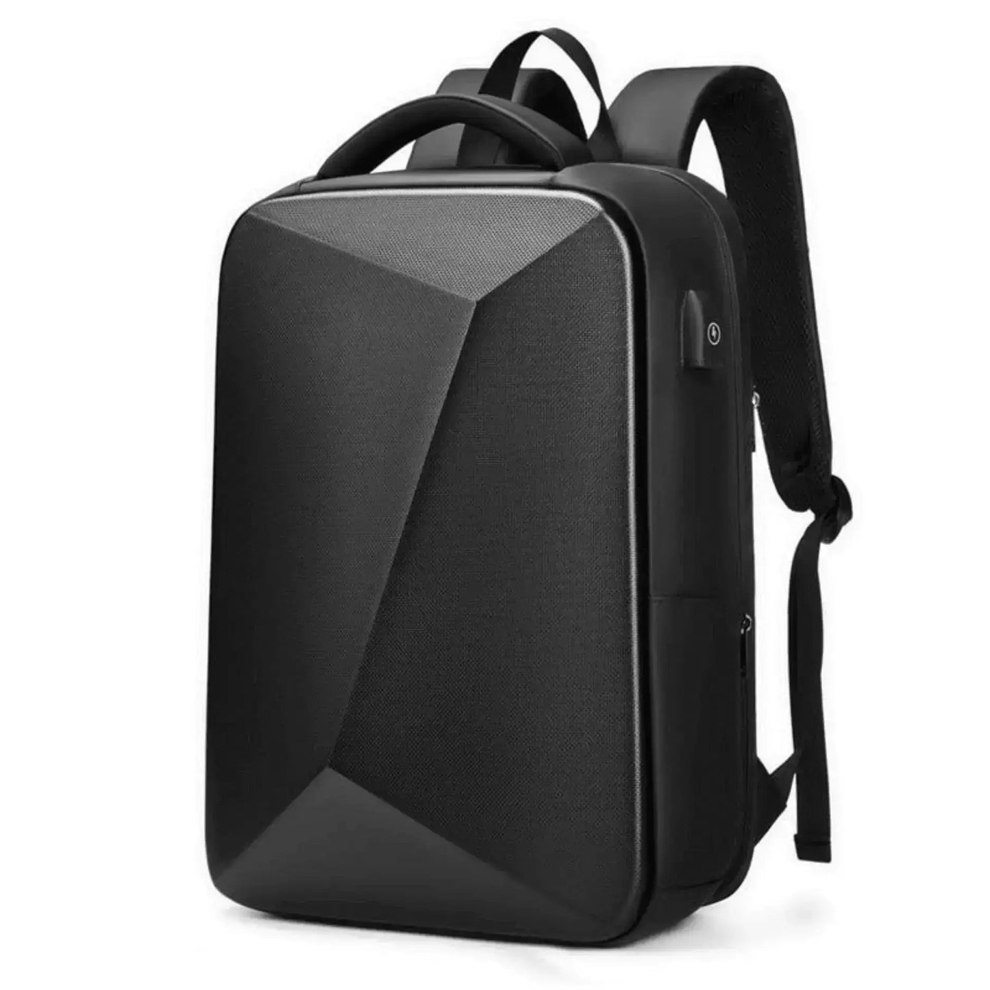 Business-Rucksack Herren – Seitenansicht mit praktischen Taschen für Zubehör