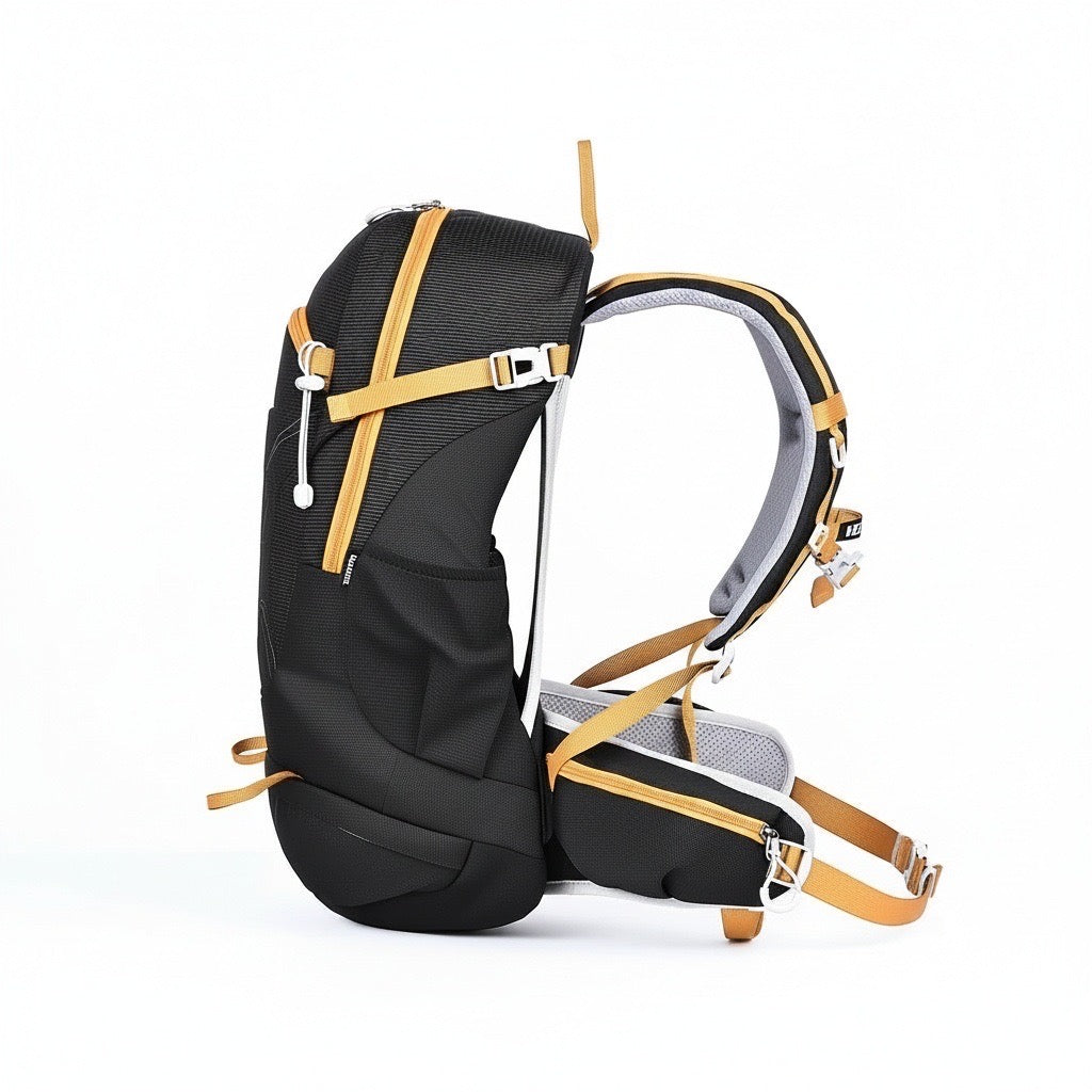 Velwel Wanderrucksack Seitenansicht — robustes Design für Outdoor und Trekking
