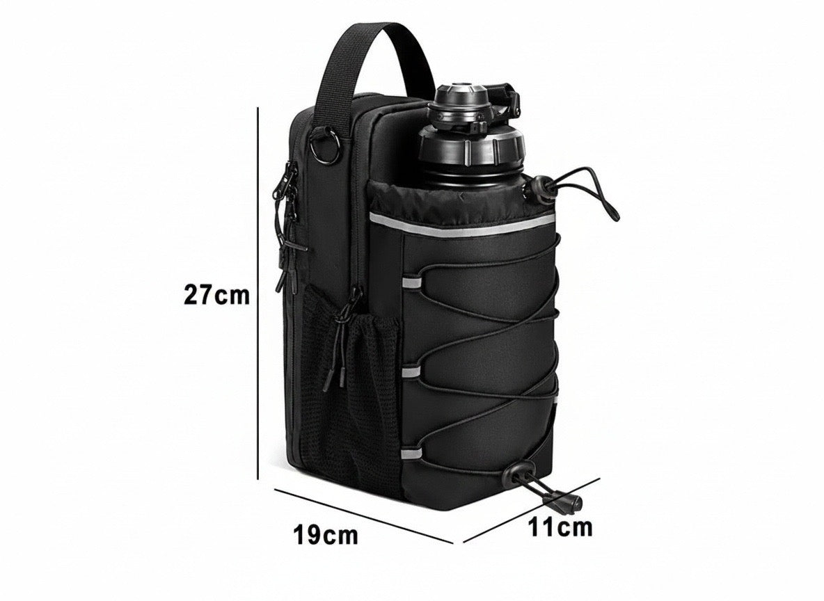 Abmessungen der magnetischen Fitness Flaschenhalterung mit 27 cm Höhe