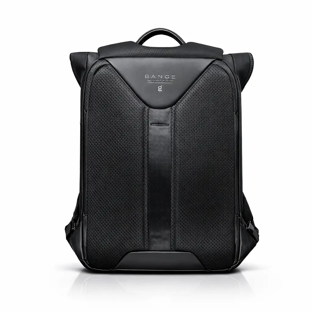 Handgefertigter Premium Urban Rucksack Schwarz ergonomischer Rücken gepolsterte Schultergurte Komfort