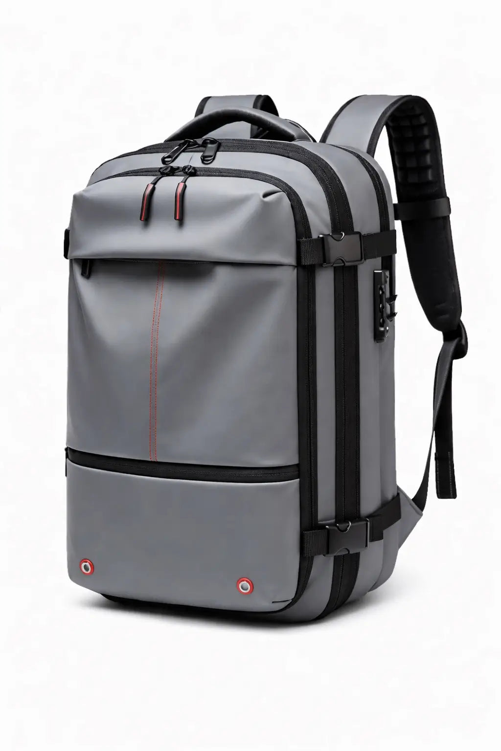 Minimalistischer grauer Rucksack mit Laptopfach und viel Stauraum
