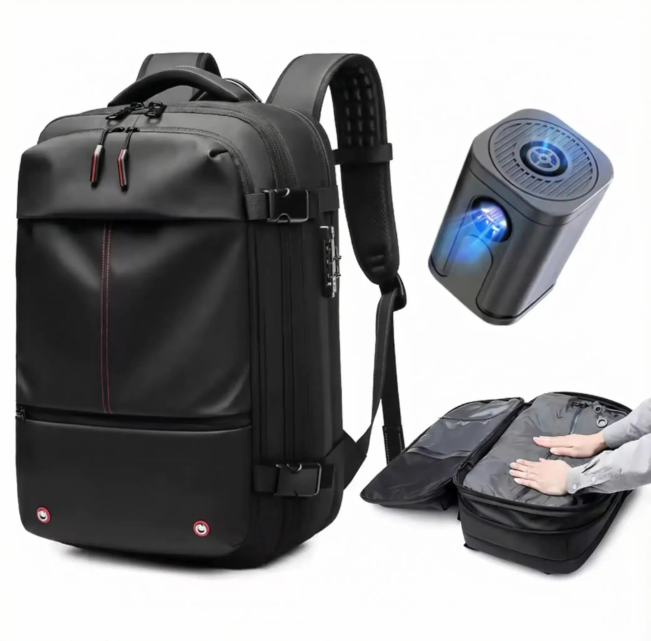 Reiserucksack mit Kompressionssystem für platzsparendes Packen