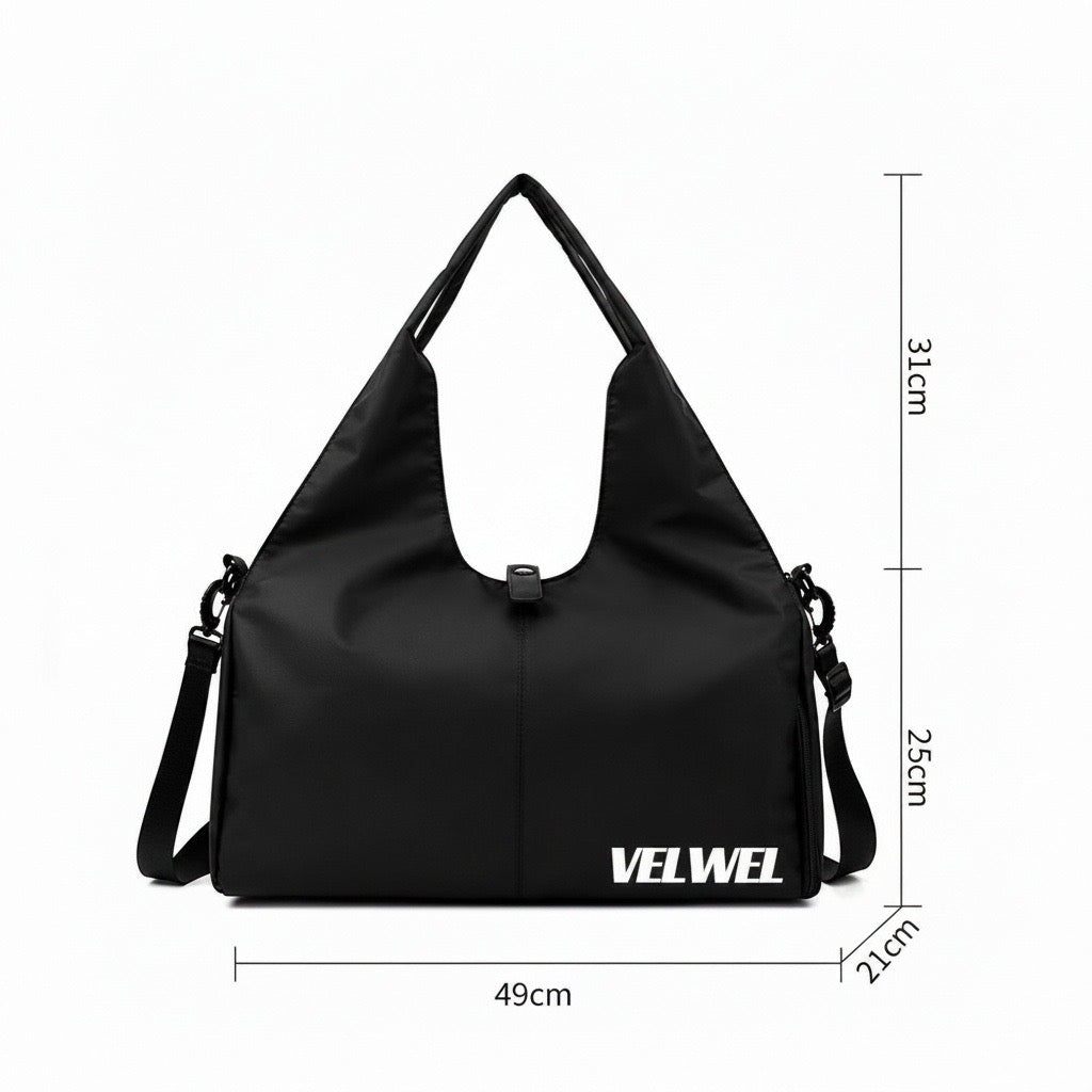 Velwel Damen Sporttasche mit Abmessungen — kompaktes Design mit großem Stauraum für Sport und Alltag