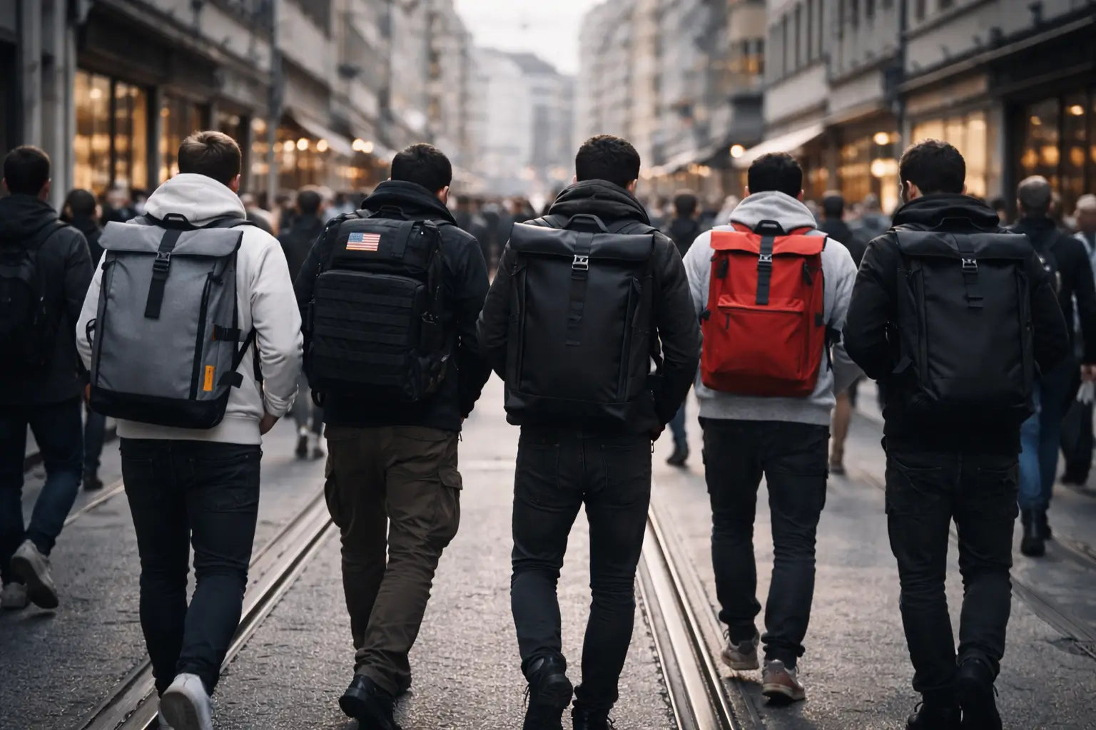 Schwarzer Velwel Rucksack mit klaren Linien, perfekt für Pendeln und Reisen.